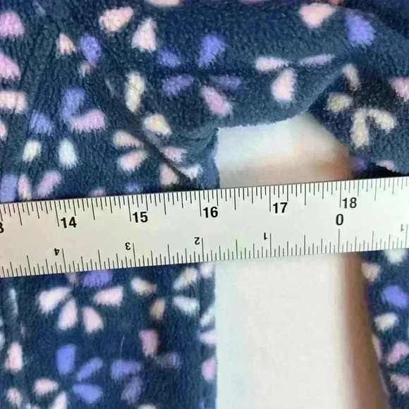 Columbia Girls Fleece Fill Zip Benton Springs Blue Print Jacket Size M (10/12) - Picture 6 of 7